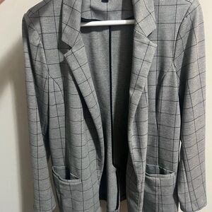 Apt. 9 Women's Gray Checkered Blazer